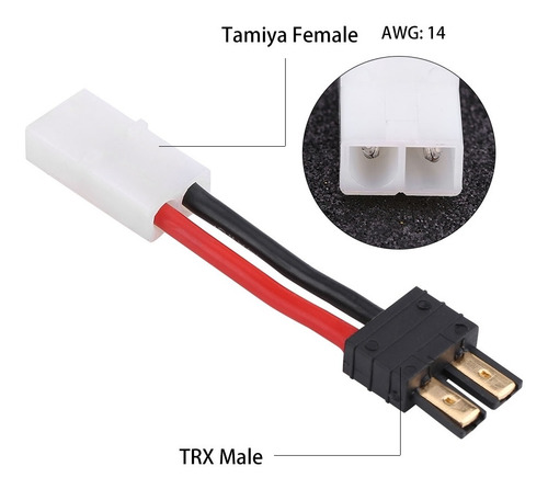14 Awg Para Cable Trx A Tamiya 2pcs/set Para Macho Hembra
