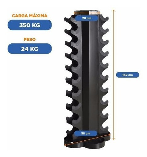 Rack Tipo Barril Mancuernas Hexagonales / Otras B 350 Kg