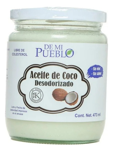 Aceite De Mi Pueblo De Coco Desodorizado 473 Ml