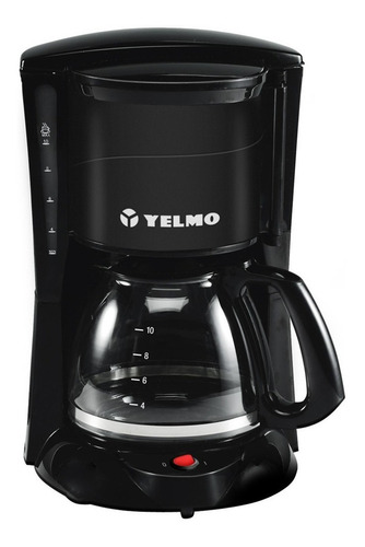 Imagen 1 de 2 de Cafetera Yelmo CA-7108 semi automática negra de filtro 220V