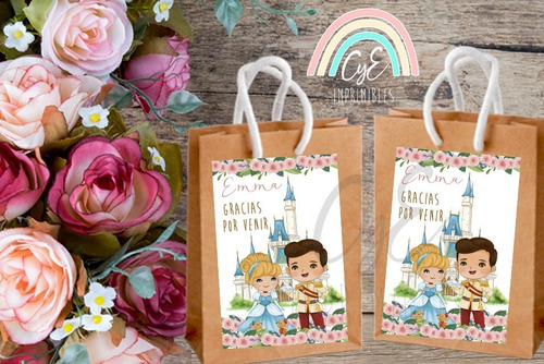 Mini Kit Imprimible Cenicienta Acuarela + Inv Digital