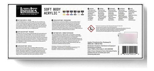 Tinta Acrílica Importada Soft Body Liquitex C/06 Cores 59ml
