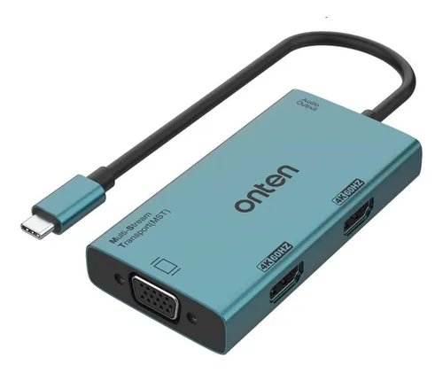 Hub Adaptador Usb-c To Dual Hdmi Y Vga Onten