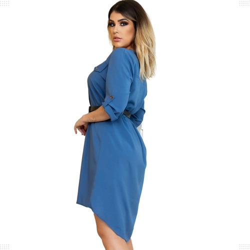 Kit Com 3 Vestido Chemise Feminino Camisão Moda Gringa