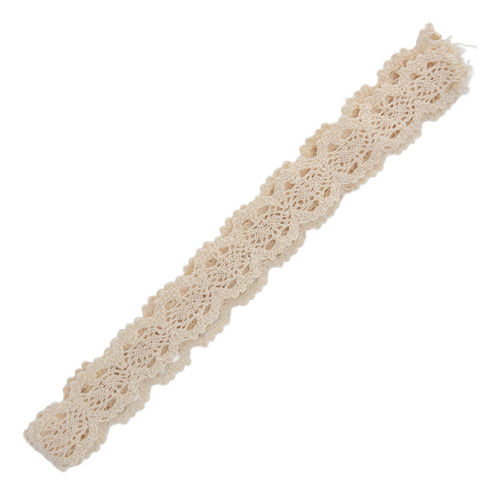 Fita De Renda Bordada, Algodão, Bege, Rede De 3 Cm De Largur