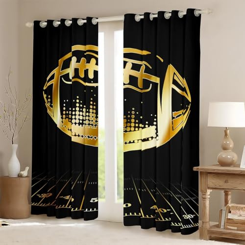 Cortinas De Fútbol Opacas Para Dormitorio Infantil