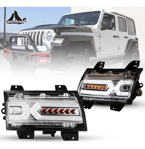 Luz Led Giro Secuencial Para Guardabarro Jeep Jl 1