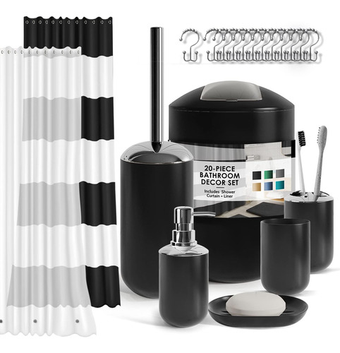 Set Accesorios De Baño Clara Clark Black