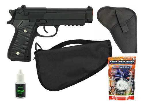 Pistola Airsoft Full Metal V22 + Capa+ Coldre + Bbs + Óleo