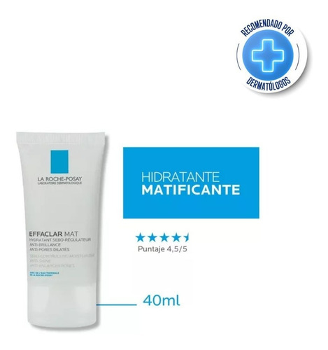 Crema Mat La Roche-Posay Effaclar día/noche para piel grasa de 40mL/40g
