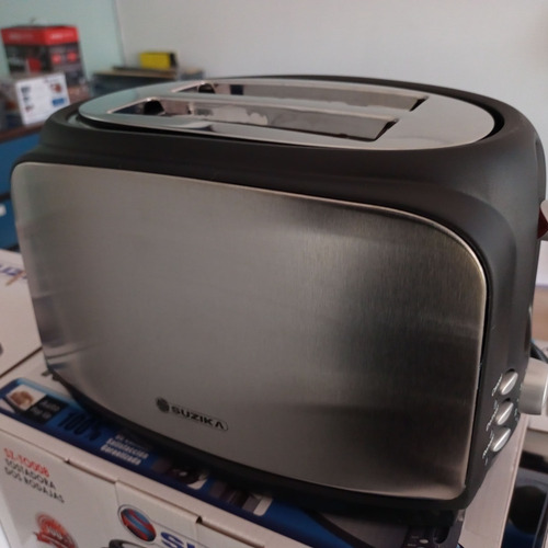 Imagen 2 de 2 de Tostadora Electrica Acero Inox 700w Dos Rodajas Suzika To008