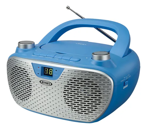 Jensen Cd-485-bl Cd-485 Reproductor De Cd Estéreo Portátil De 1 W Con Radio Am/fm (azul)