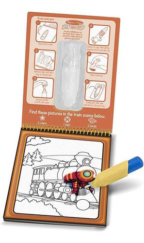 Melissa & Doug Agua Wow Libro Para Colorear, Vehículos, Vehí