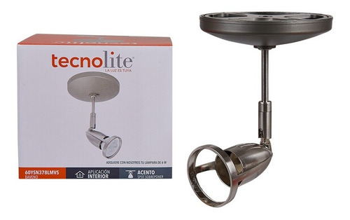 Lámpara De Interior Para Sobreponer, 6  W, Tecnolite Baveno Color Satinado