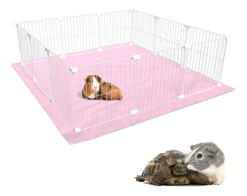 Cercado Gaiola Pequenos Pet Hamster Twister 90x90cm Soft Cor Tela Branca e Soft Fêmea