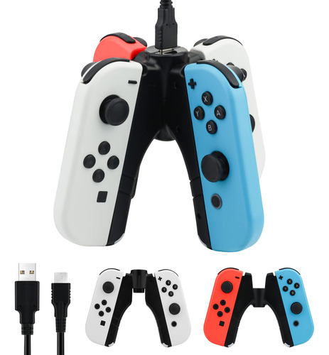 Pack Cargador Joycon 4 En 1 Para Nintendo Switch Oled