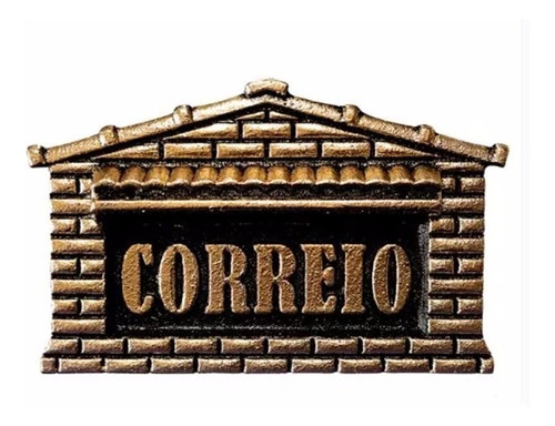 Caixa De Carta Com Leitor De Água E Luz Dourado Embutir Muro