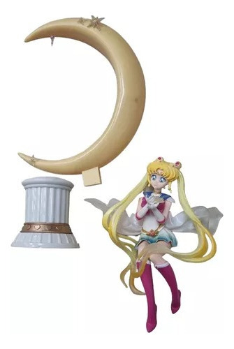 Figura Sailor Serena Traje Luna Flor Cute Base