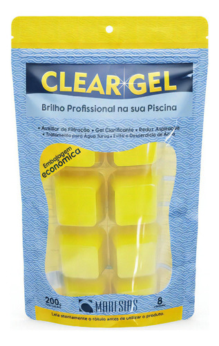 Clear Gel Super Clarificante 200g Piscina Maresias 8 Unid