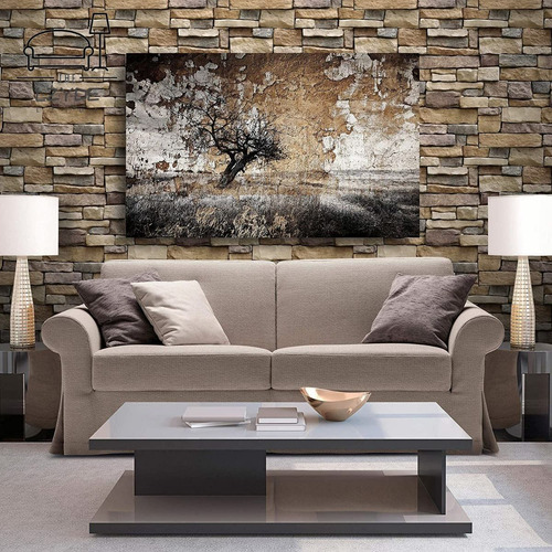 Imagen 7 de 10 de Papel Tapiz Piedras Laja Adhesivo 45cm X 10 Mts 3d