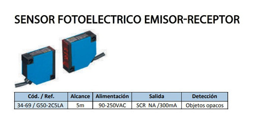 Sensor Fotoelectrico Emisor-receptor