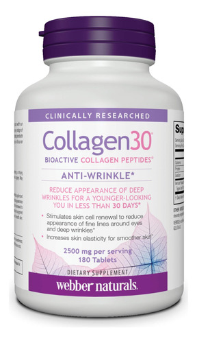 Webber Naturals Collagen30 Antiarrugas, 2,500 Mg De Peptidos