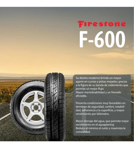 Kit X2 Neumáticos 185/70r14 Firestone F-600