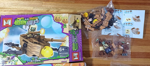 Kit Bloques Para Armar Plantas Versus Zombies X 4 Cajas 348 Plantas Versus Zombies