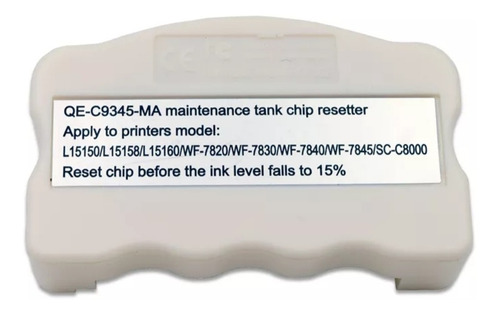 Reset Para Caja Mantenimiento C9345 Epson L15150 L8180