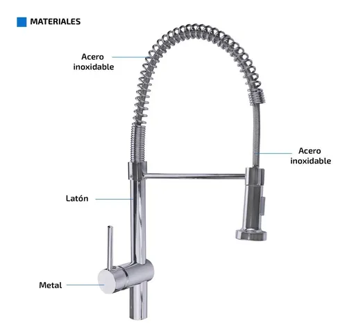 Griferia para cocina monocomando flexible clearance