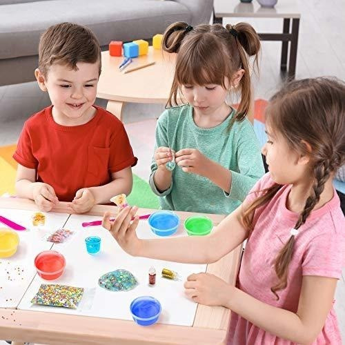 Kit De Slime Con Suministros Colores Brillantes Para Niños
