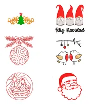 Comprar Matrices De Bordado: Pack Navidad Pequeños Diseños X 6