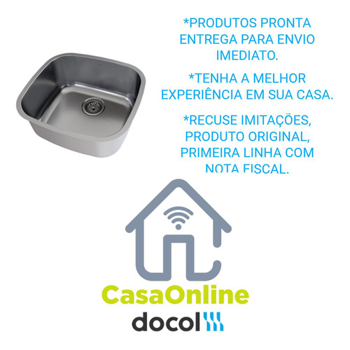 Cuba Inox Cozinha Docol Invicta 46x42 Fosca Pronta Entrega