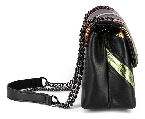 Bolso De Hombro Kurt Geiger Rainbow Color Clash Chain