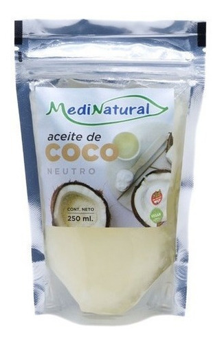 Aceite De Coco Neutro 250 Ml. Medinatural