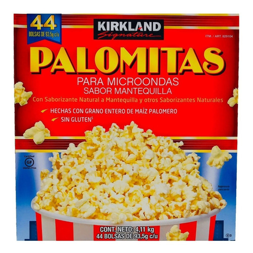 Palomitas Microondas Mantequilla Kirkland Signature C/44 Pzs