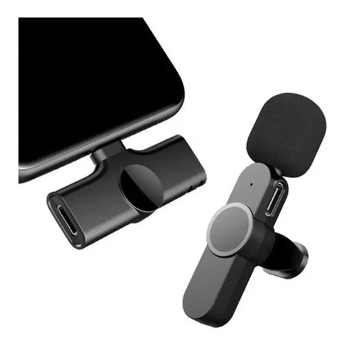 Micrófono Inalámbrico 20 Mt Para iPhone Samsung O Xiaomi Color Negro