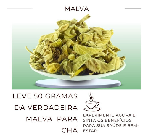 Chá De Malva- Cheirosa 100% Pura - Legítimo Malva Sylvestris