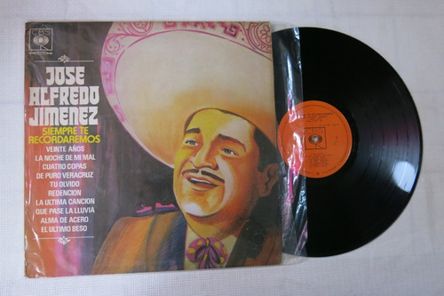 Vinyl Vinilo Lp Acetato Jose Alfredo Jimenez Siempre Te Reco