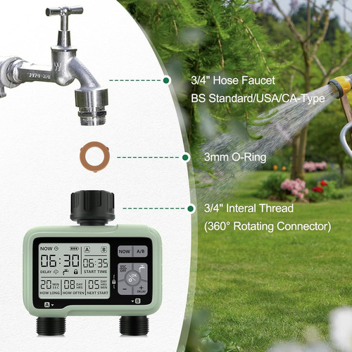Temporizador De Riego Programable P/manguera De Jardín 2024