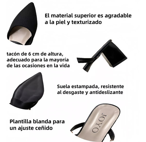Elegantes Zapatillas De Moda De Tacón Alto Y Grueso Para Muj