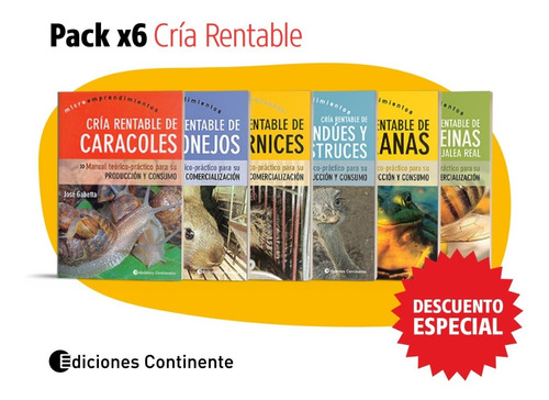 Pack Oferta 6 Libros De Cria Rentable - Microemprendimientos