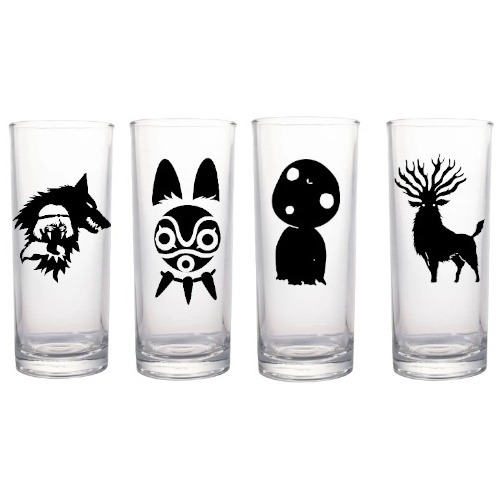 Set De Vasos Altos Princesa Mononoke Studio Ghibli Anime