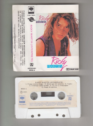 Latinos Ricky Martin Cassete Uruguay Fuego Contra Fuego 1991