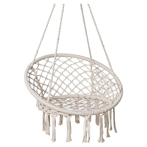 Hamacas Columpio De Macramé Con Bolsillo Lateral Beige