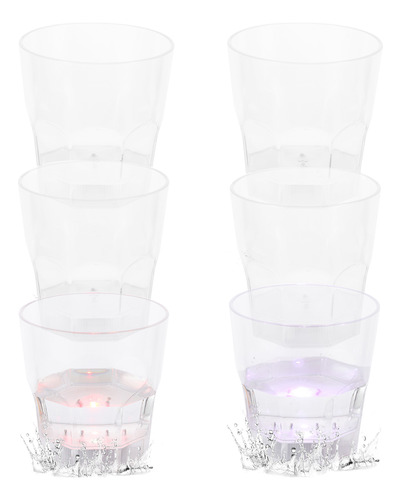 Vaso Luminoso Led Light Up Drinkware, 6 Unidades