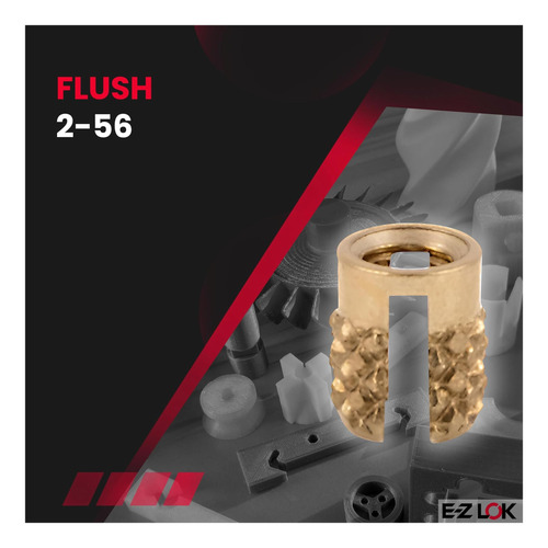 Inserto Roscado E-z Lok Para Plástico Flush Brass Preshs De