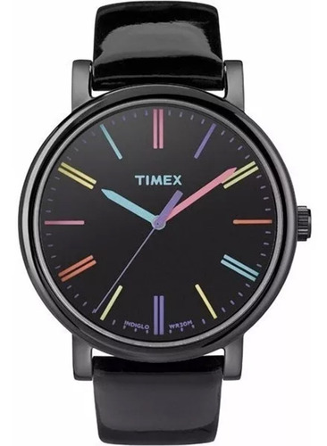 Reloj Pulsera Timex T2n790 Mujer Malla Negro Heritage Damas