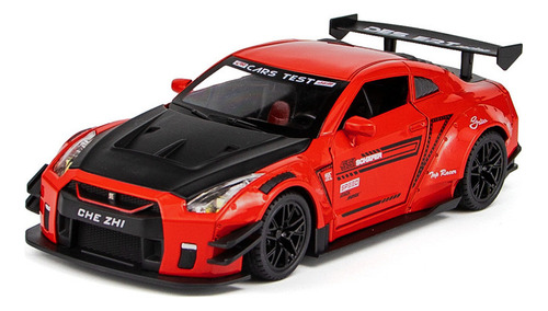 Modelo de coche 1:24 Nissan Nissan Gtr Return Automobile Color Rojo