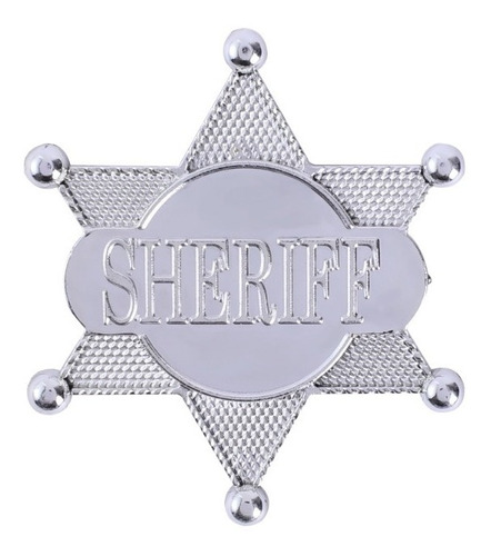 Broche Pin Estrella Sheriff Plateada Woody Cowboy Vaquero